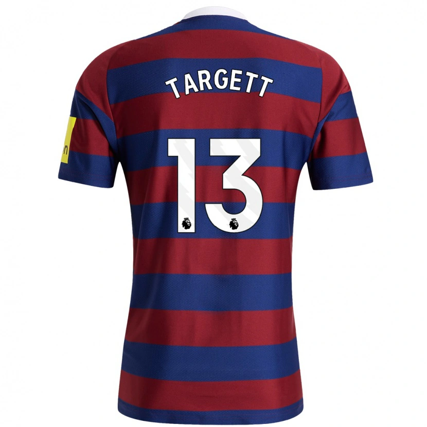 Danxen Mann Matt Targett #13 Burgunder Marineblå Bortetrøye Drakt Trøye 2024/25 Skjorter T-Skjorte