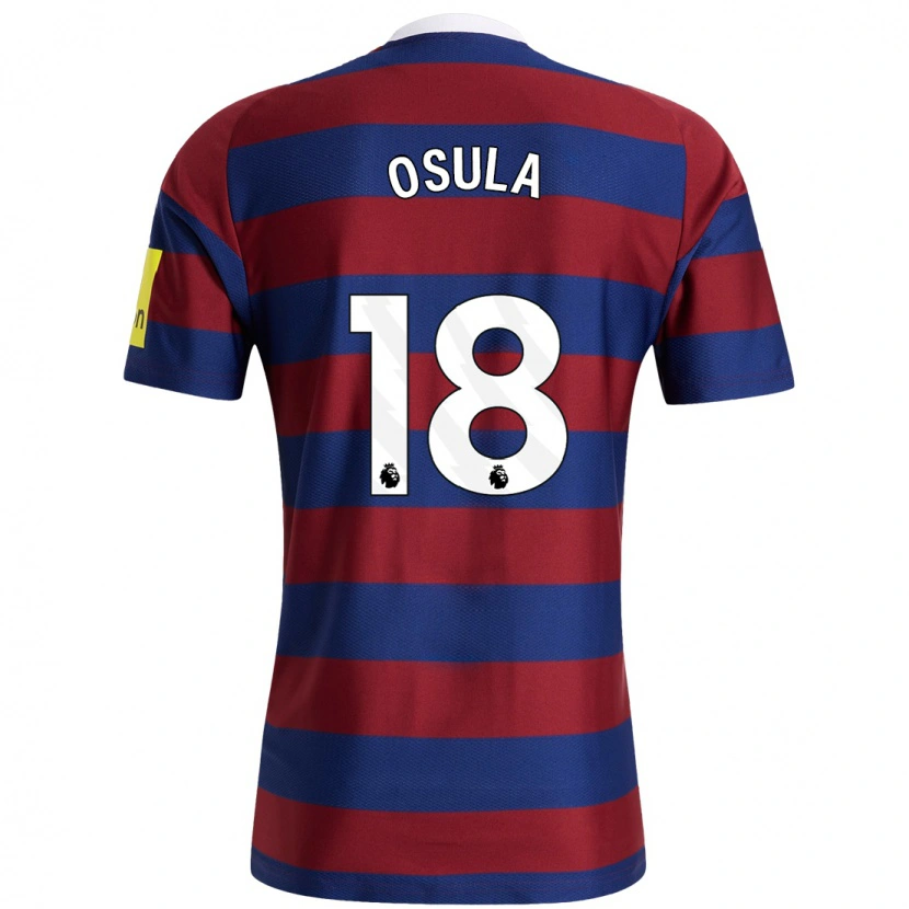Danxen Mann William Osula #18 Burgunder Marineblå Bortetrøye Drakt Trøye 2024/25 Skjorter T-Skjorte