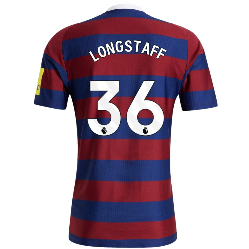 Danxen Mann Sean Longstaff #36 Burgunder Marineblå Bortetrøye Drakt Trøye 2024/25 Skjorter T-Skjorte