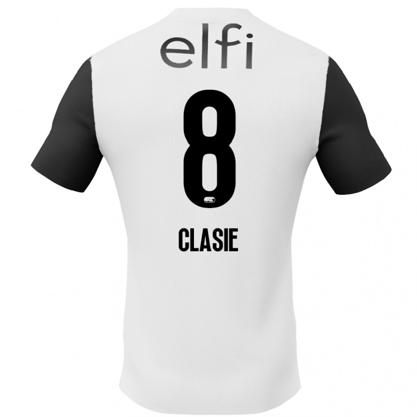 Danxen Mann Jordy Clasie #8 Hvit Svart Bortetrøye Drakt Trøye 2024/25 Skjorter T-Skjorte