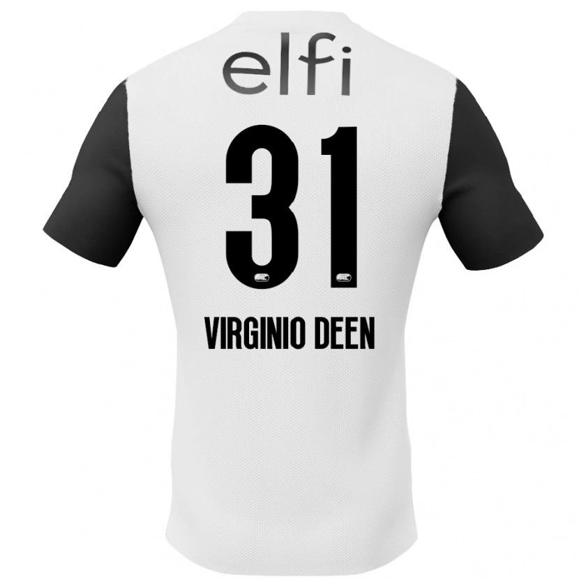 Danxen Mann Daniël Virginio Deen #31 Hvit Svart Bortetrøye Drakt Trøye 2024/25 Skjorter T-Skjorte