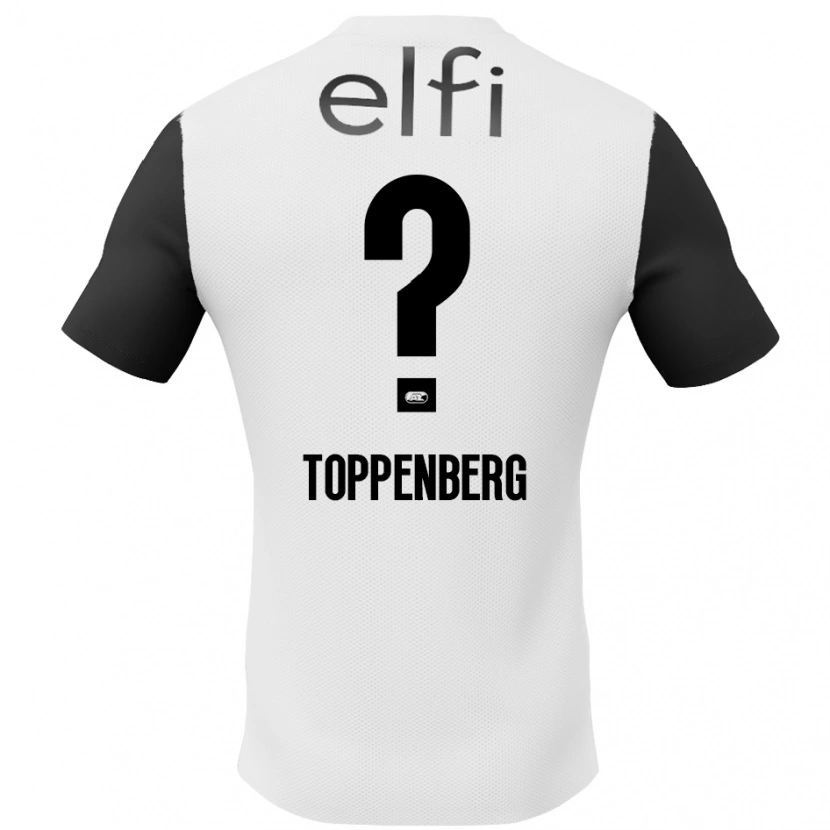 Danxen Mann Kevin Toppenberg #0 Hvit Svart Bortetrøye Drakt Trøye 2024/25 Skjorter T-Skjorte