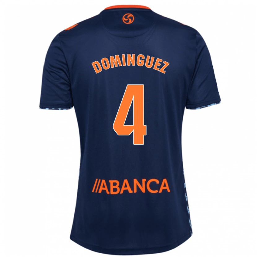 Danxen Mann Javi Domínguez #4 Marineblå Bortetrøye Drakt Trøye 2024/25 Skjorter T-Skjorte