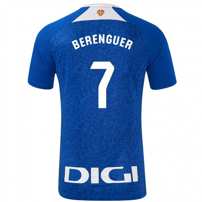 Danxen Mann Álex Berenguer #7 Kongeblå Bortetrøye Drakt Trøye 2024/25 Skjorter T-Skjorte