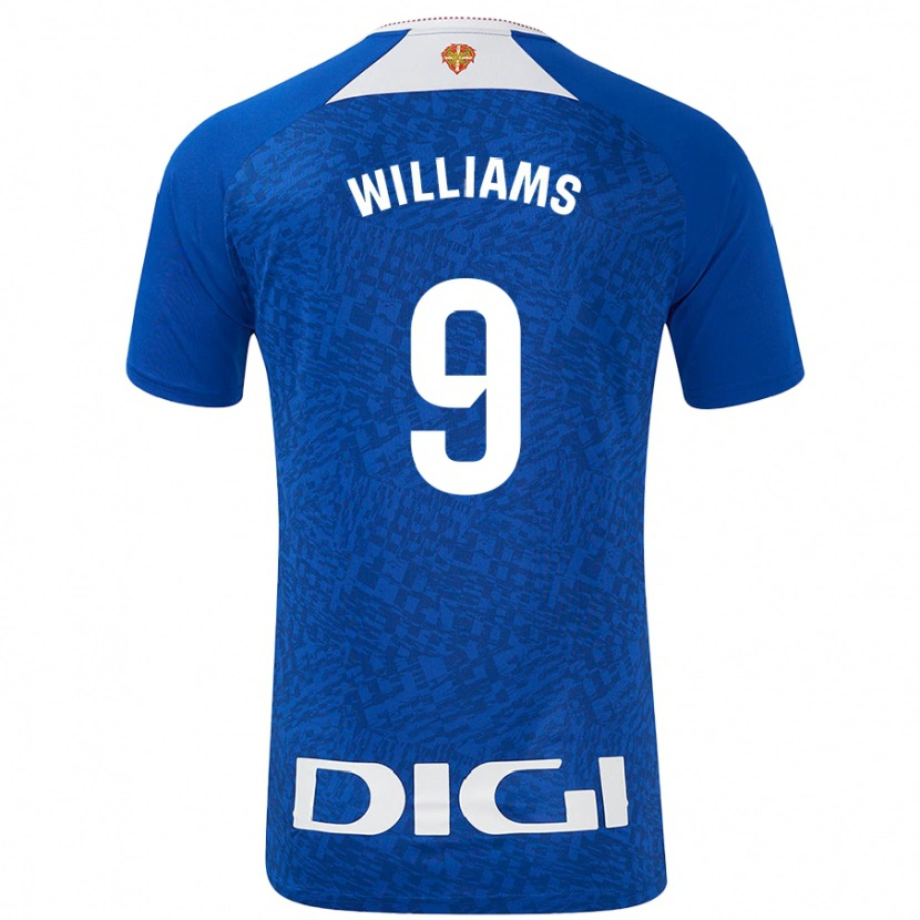 Danxen Mann Iñaki Williams #9 Kongeblå Bortetrøye Drakt Trøye 2024/25 Skjorter T-Skjorte