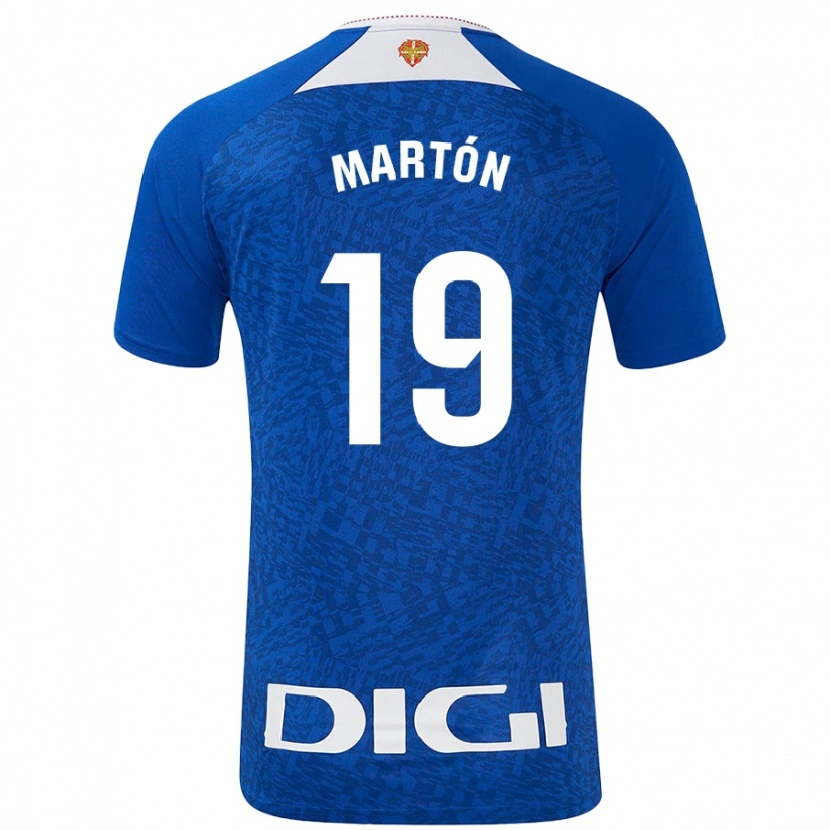 Danxen Mann Javier Martón #19 Kongeblå Bortetrøye Drakt Trøye 2024/25 Skjorter T-Skjorte