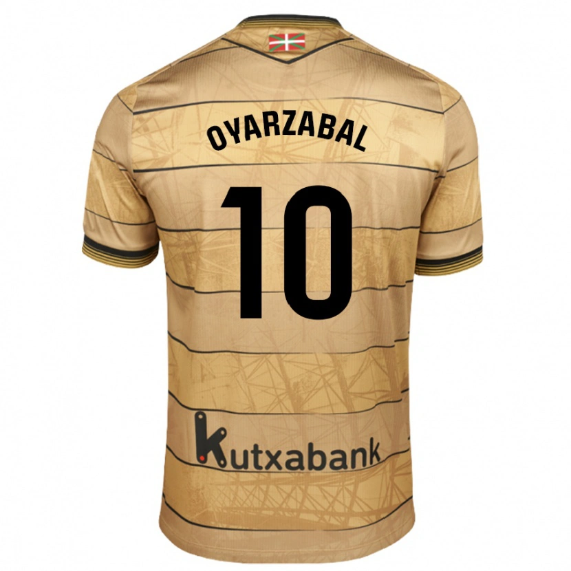 Danxen Mann Mikel Oyarzabal #10 Brun Bortetrøye Drakt Trøye 2024/25 Skjorter T-Skjorte