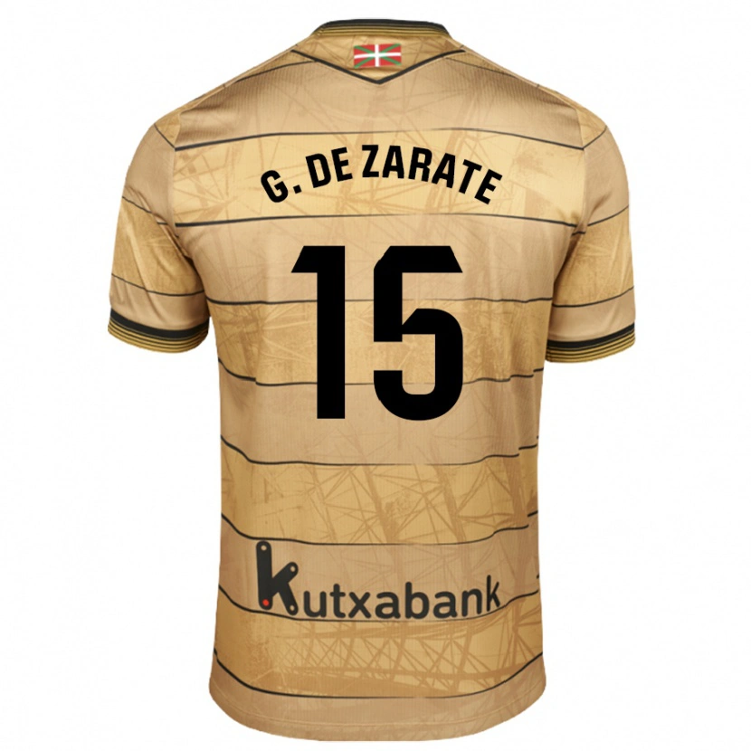 Danxen Mann Urko González De Zarate #15 Brun Bortetrøye Drakt Trøye 2024/25 Skjorter T-Skjorte