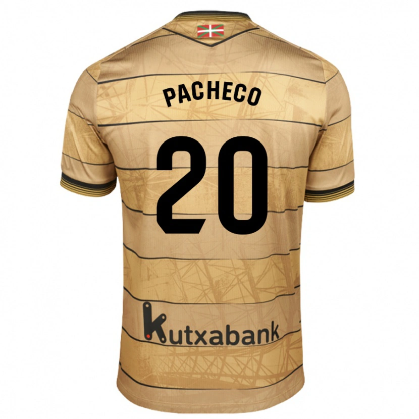 Danxen Mann Jon Pacheco #20 Brun Bortetrøye Drakt Trøye 2024/25 Skjorter T-Skjorte