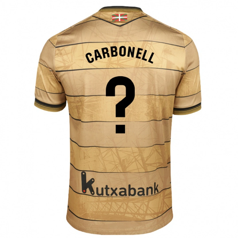 Danxen Mann Tomy Carbonell #0 Brun Bortetrøye Drakt Trøye 2024/25 Skjorter T-Skjorte