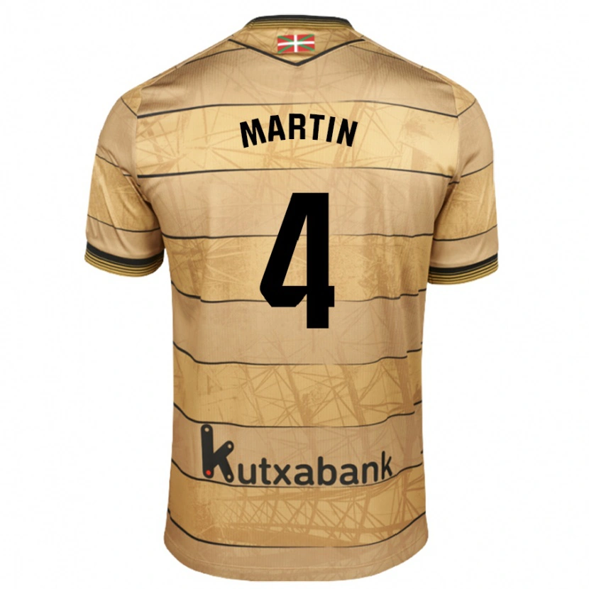 Danxen Mann Jon Martín #4 Brun Bortetrøye Drakt Trøye 2024/25 Skjorter T-Skjorte
