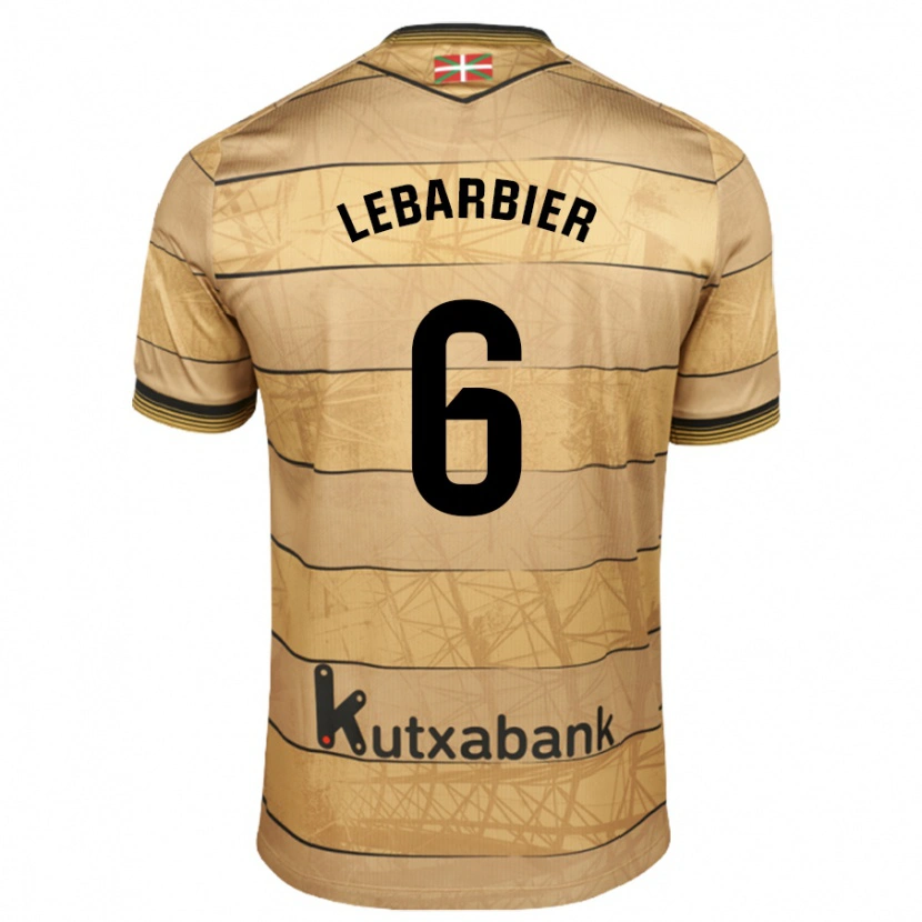Danxen Mann Alex Lebarbier #6 Brun Bortetrøye Drakt Trøye 2024/25 Skjorter T-Skjorte