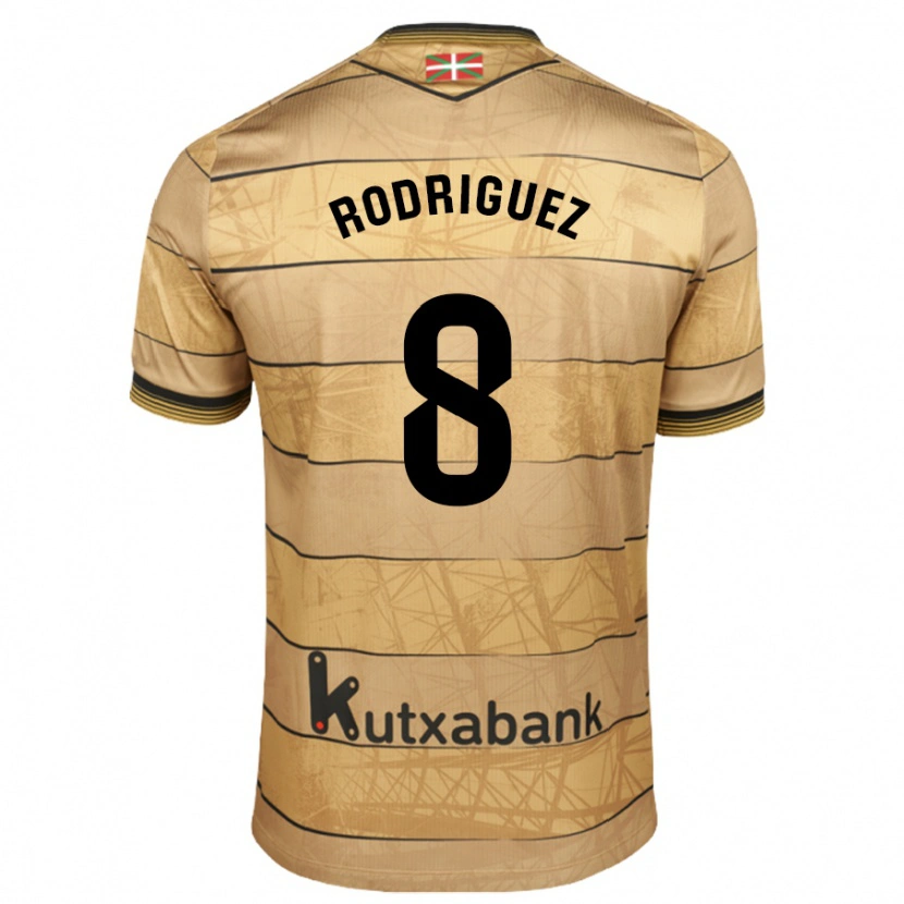 Danxen Mann Mikel Rodriguez #8 Brun Bortetrøye Drakt Trøye 2024/25 Skjorter T-Skjorte