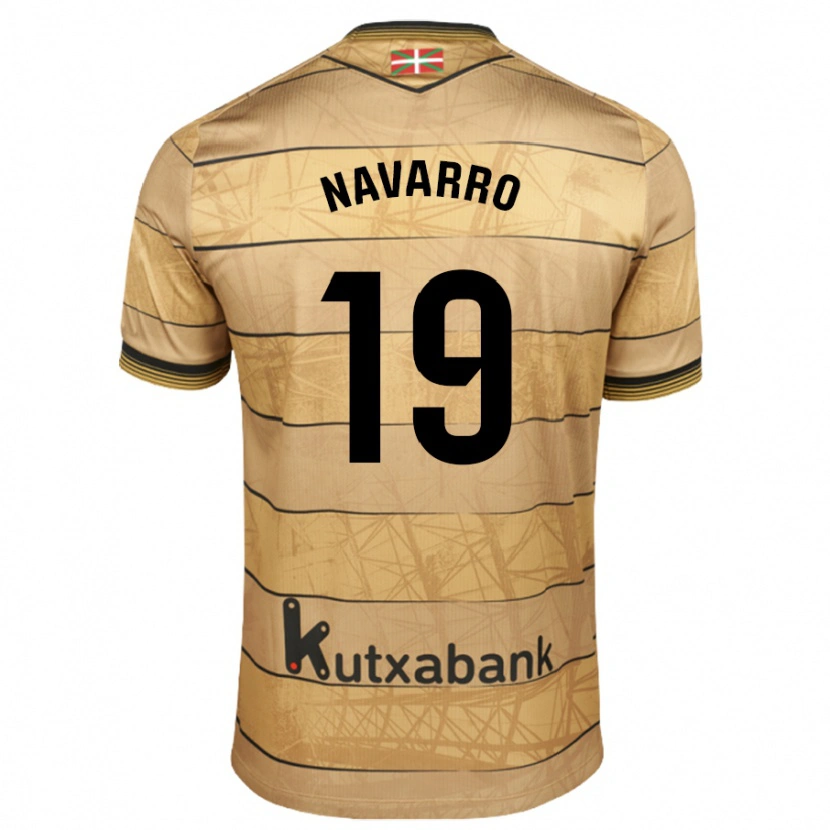Danxen Mann Lorena Navarro #19 Brun Bortetrøye Drakt Trøye 2024/25 Skjorter T-Skjorte