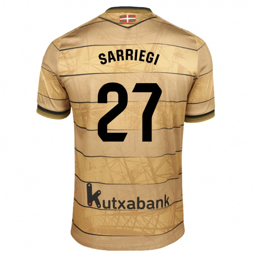 Danxen Mann Nora Sarriegi #27 Brun Bortetrøye Drakt Trøye 2024/25 Skjorter T-Skjorte