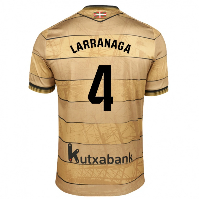 Danxen Mann Aitor Larrañaga #4 Brun Bortetrøye Drakt Trøye 2024/25 Skjorter T-Skjorte