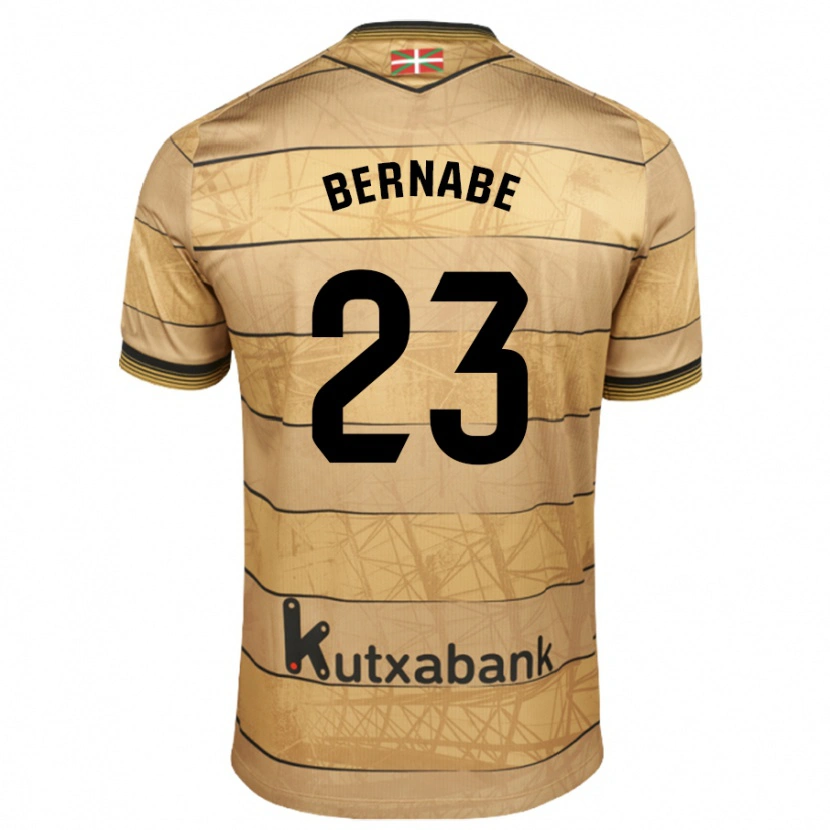 Danxen Mann Alejandra Bernabé De Santiago #23 Brun Bortetrøye Drakt Trøye 2024/25 Skjorter T-Skjorte