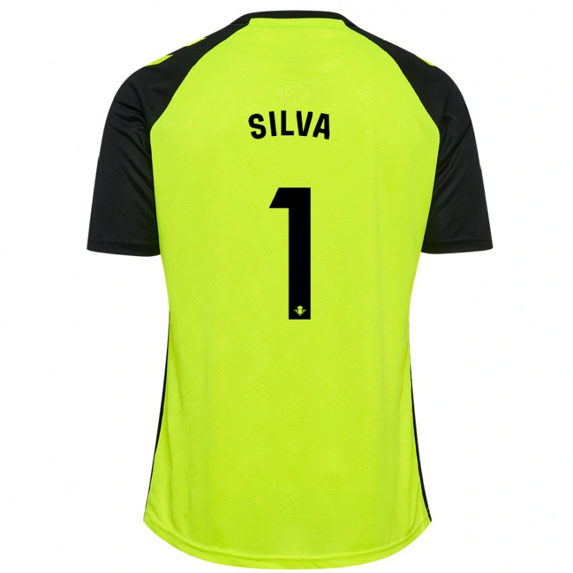 Danxen Mann Rui Silva #1 Fluorescerende Gul Svart Bortetrøye Drakt Trøye 2024/25 Skjorter T-Skjorte