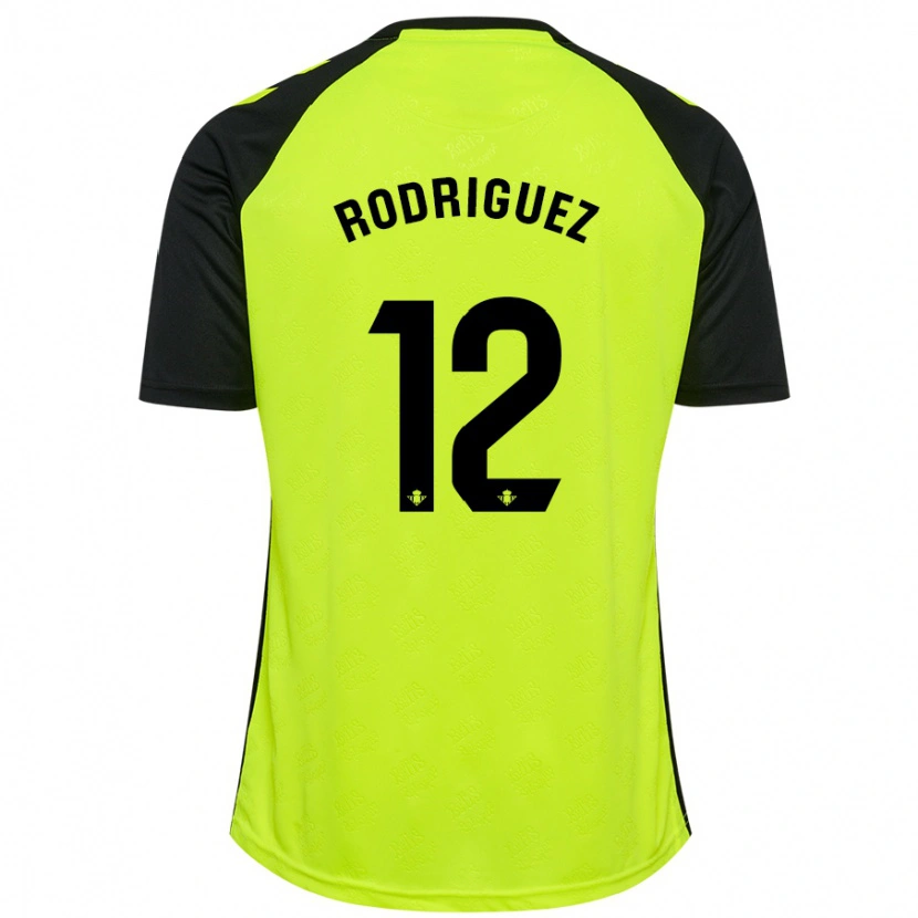 Danxen Mann Ricardo Rodríguez #12 Fluorescerende Gul Svart Bortetrøye Drakt Trøye 2024/25 Skjorter T-Skjorte