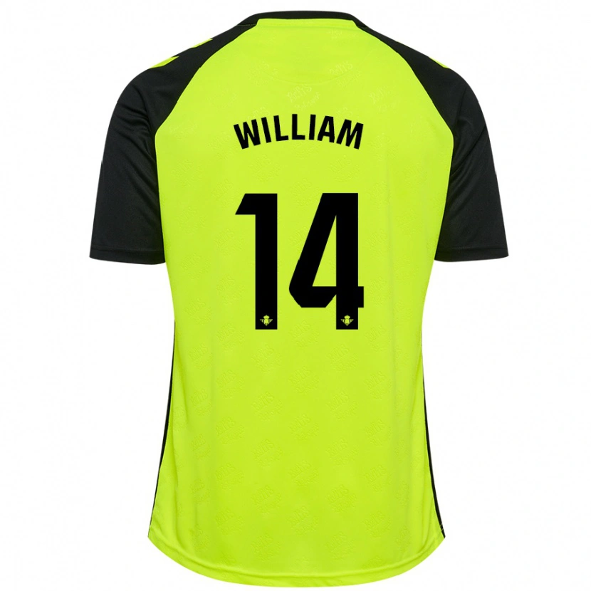 Danxen Mann William Carvalho #14 Fluorescerende Gul Svart Bortetrøye Drakt Trøye 2024/25 Skjorter T-Skjorte