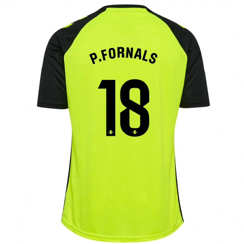 Danxen Mann Pablo Fornals #18 Fluorescerende Gul Svart Bortetrøye Drakt Trøye 2024/25 Skjorter T-Skjorte