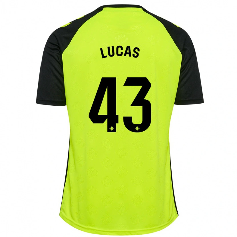 Danxen Mann Lucas Alcázar #43 Fluorescerende Gul Svart Bortetrøye Drakt Trøye 2024/25 Skjorter T-Skjorte