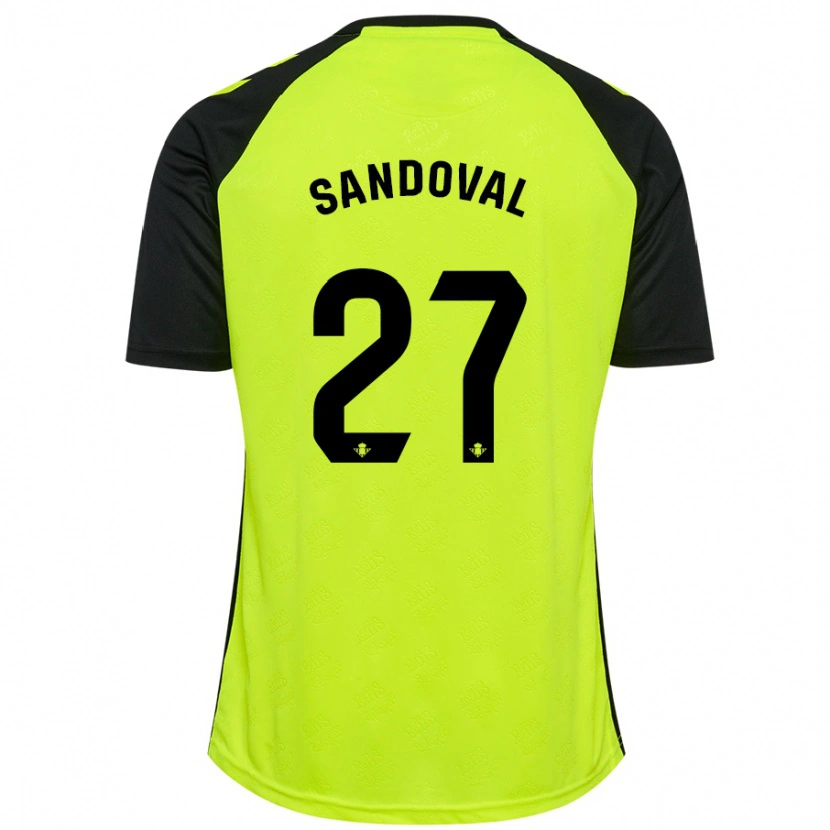 Danxen Mann Keimer Sandoval #27 Fluorescerende Gul Svart Bortetrøye Drakt Trøye 2024/25 Skjorter T-Skjorte