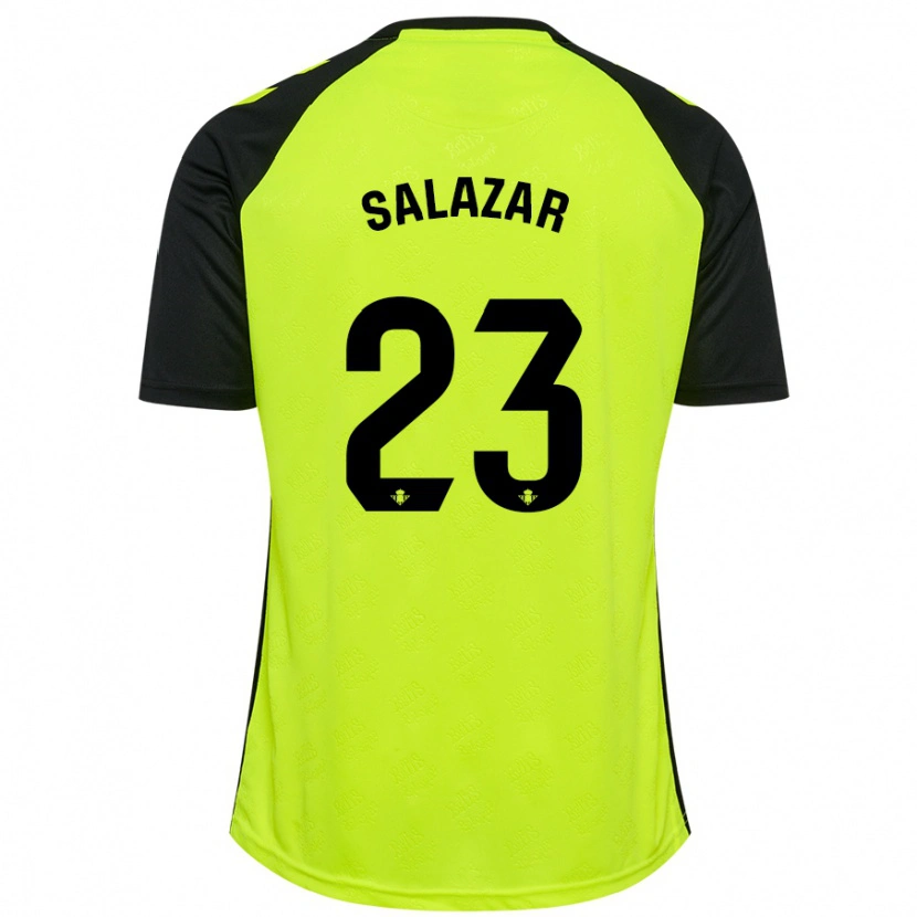 Danxen Mann Noelia Salazar #23 Fluorescerende Gul Svart Bortetrøye Drakt Trøye 2024/25 Skjorter T-Skjorte