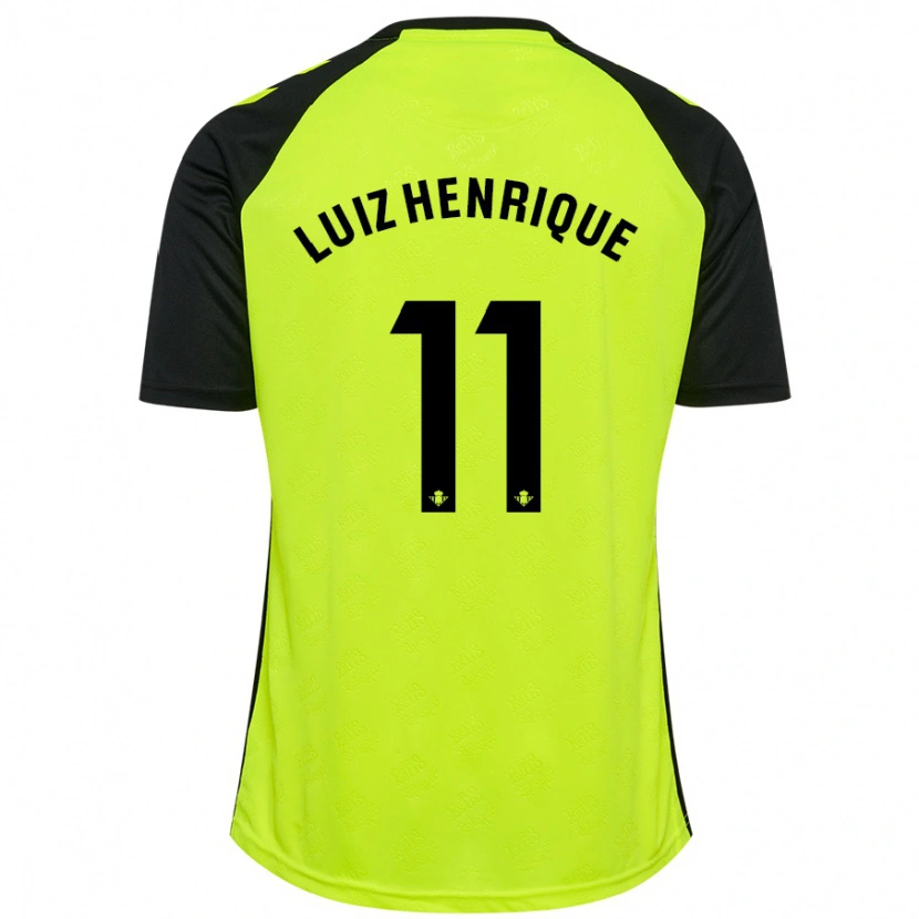 Danxen Mann Luiz Henrique #11 Fluorescerende Gul Svart Bortetrøye Drakt Trøye 2024/25 Skjorter T-Skjorte