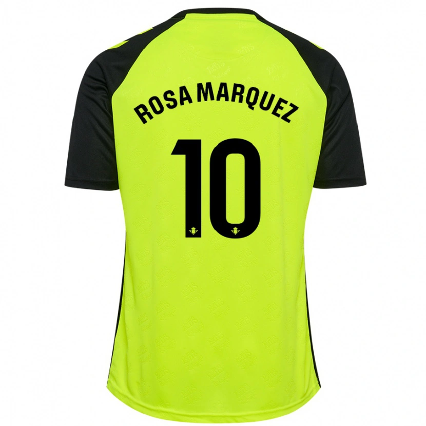 Danxen Mann Rosa Márquez Baena #10 Fluorescerende Gul Svart Bortetrøye Drakt Trøye 2024/25 Skjorter T-Skjorte