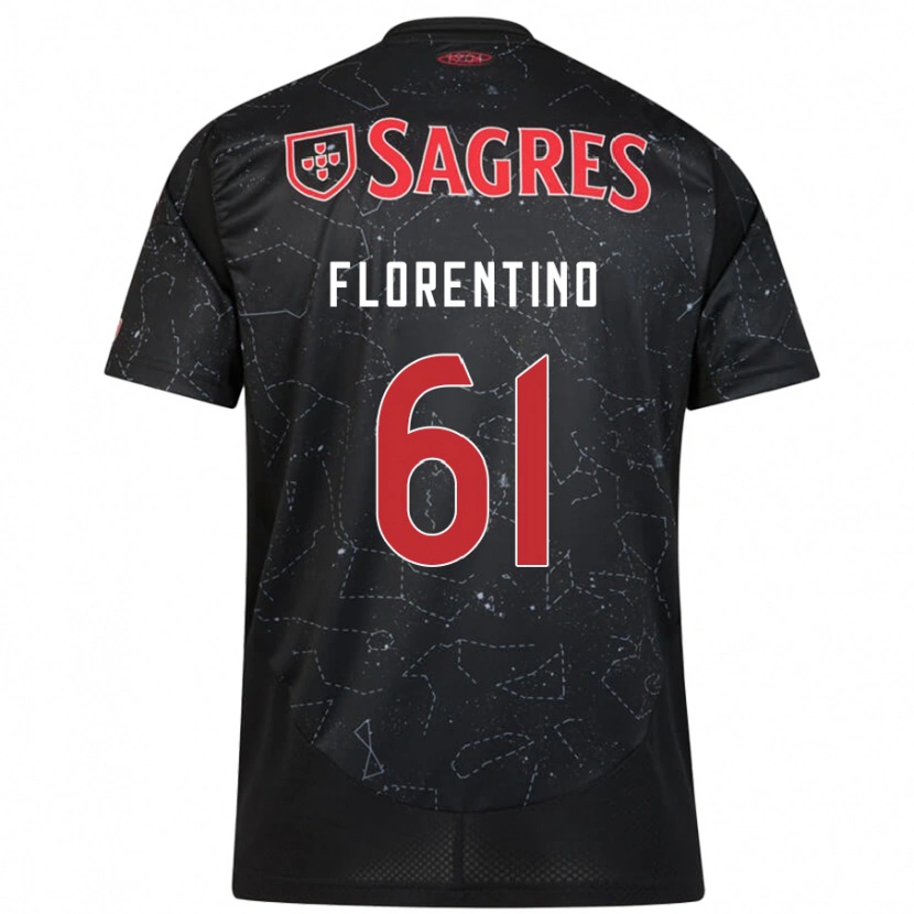 Danxen Mann Florentino #61 Svart Rød Bortetrøye Drakt Trøye 2024/25 Skjorter T-Skjorte