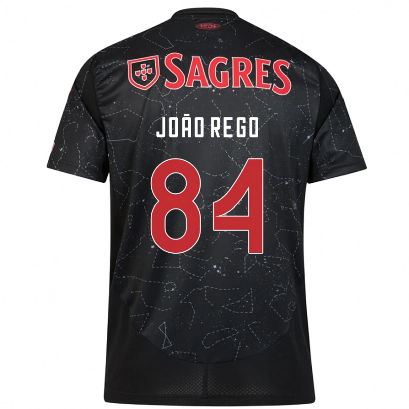 Danxen Mann João Rêgo #84 Svart Rød Bortetrøye Drakt Trøye 2024/25 Skjorter T-Skjorte