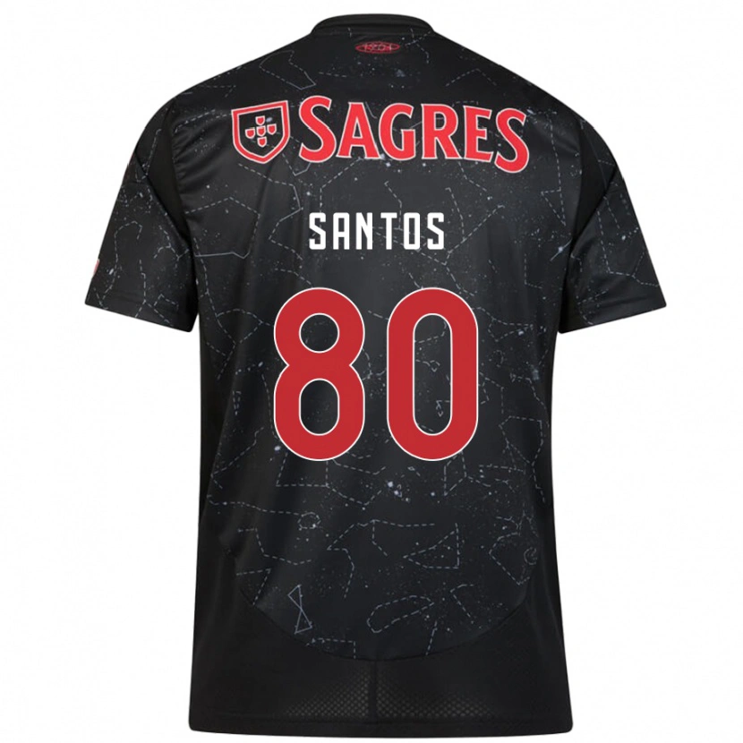 Danxen Mann Pedro Santos #80 Svart Rød Bortetrøye Drakt Trøye 2024/25 Skjorter T-Skjorte