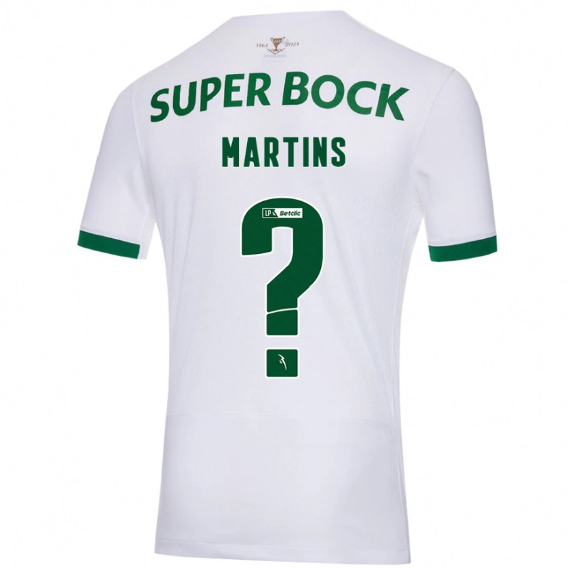 Danxen Mann Diogo Martins #0 Hvit Grønn Bortetrøye Drakt Trøye 2024/25 Skjorter T-Skjorte