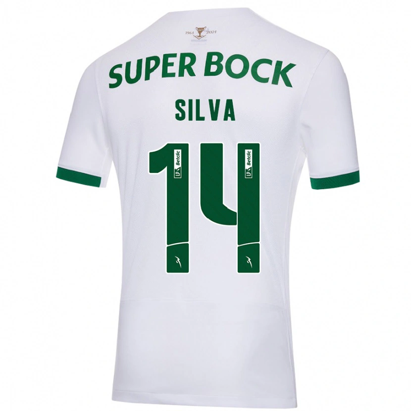 Danxen Mann Guilherme Silva #14 Hvit Grønn Bortetrøye Drakt Trøye 2024/25 Skjorter T-Skjorte