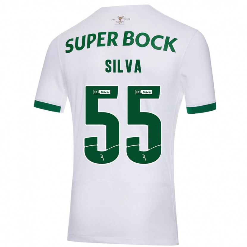 Danxen Mann José Silva #55 Hvit Grønn Bortetrøye Drakt Trøye 2024/25 Skjorter T-Skjorte