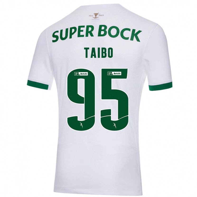 Danxen Mann Lucas Taibo #95 Hvit Grønn Bortetrøye Drakt Trøye 2024/25 Skjorter T-Skjorte