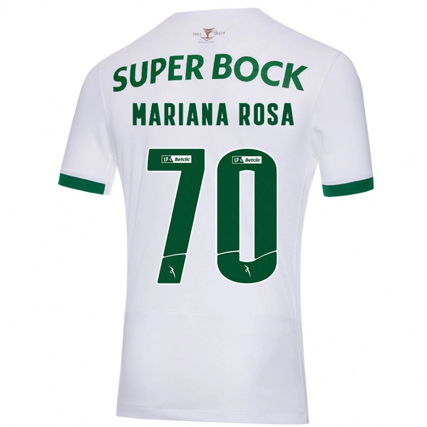 Danxen Mann Mariana Silva Pinto Vilaça Da Rosa #70 Hvit Grønn Bortetrøye Drakt Trøye 2024/25 Skjorter T-Skjorte