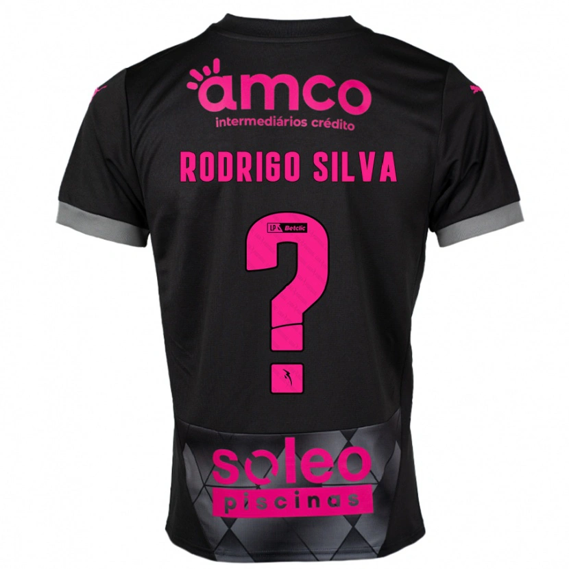Danxen Mann Rodrigo Silva #0 Svart Rosa Bortetrøye Drakt Trøye 2024/25 Skjorter T-Skjorte