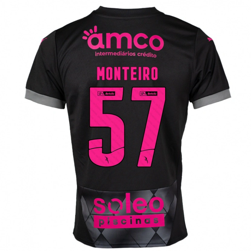 Danxen Mann Jordan Monteiro #57 Svart Rosa Bortetrøye Drakt Trøye 2024/25 Skjorter T-Skjorte