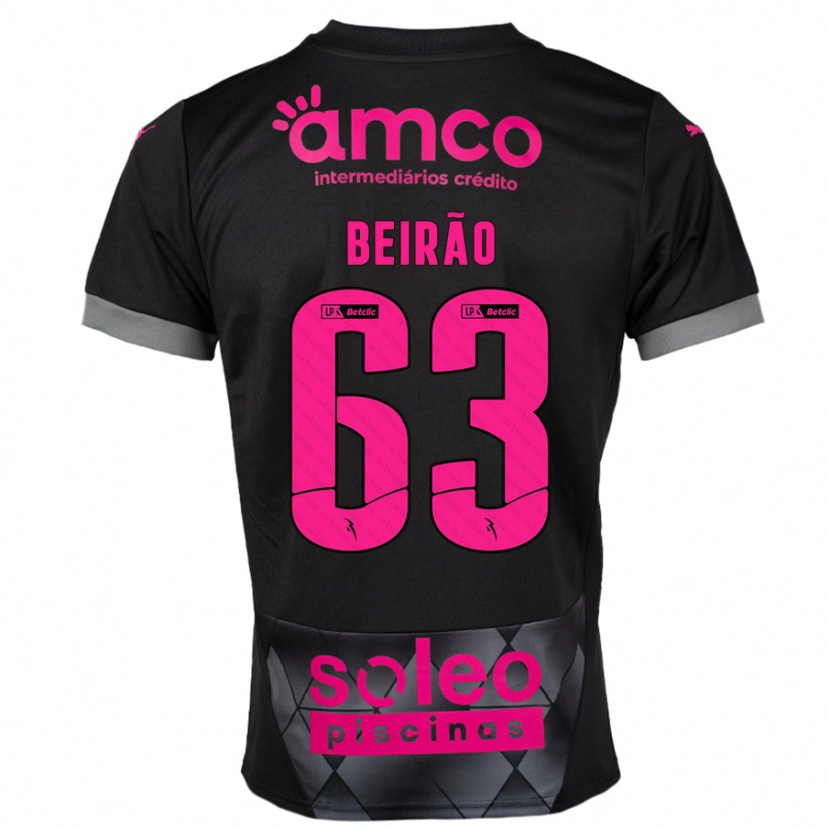 Danxen Mann Rodrigo Beirão #63 Svart Rosa Bortetrøye Drakt Trøye 2024/25 Skjorter T-Skjorte