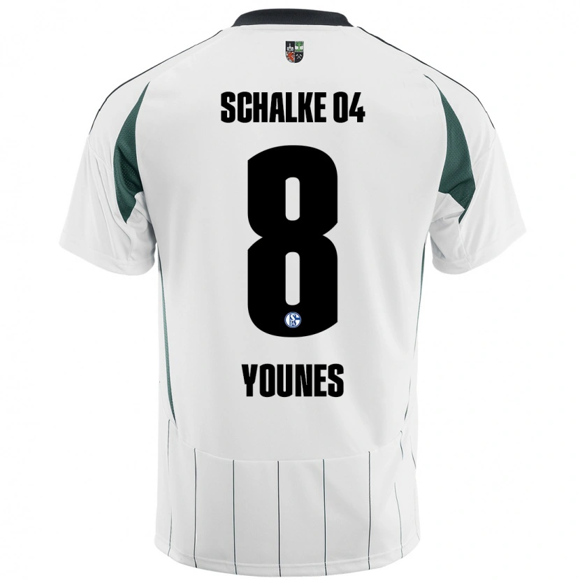Danxen Mann Amin Younes #8 Hvit Grønn Bortetrøye Drakt Trøye 2024/25 Skjorter T-Skjorte