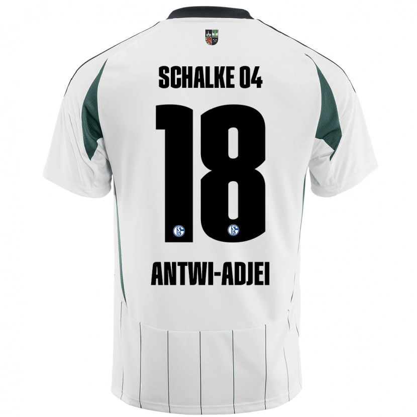 Danxen Mann Christopher Antwi-Adjei #18 Hvit Grønn Bortetrøye Drakt Trøye 2024/25 Skjorter T-Skjorte