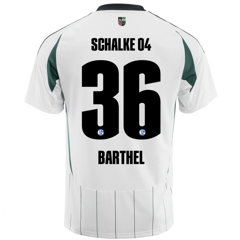 Danxen Mann Niklas Barthel #36 Hvit Grønn Bortetrøye Drakt Trøye 2024/25 Skjorter T-Skjorte