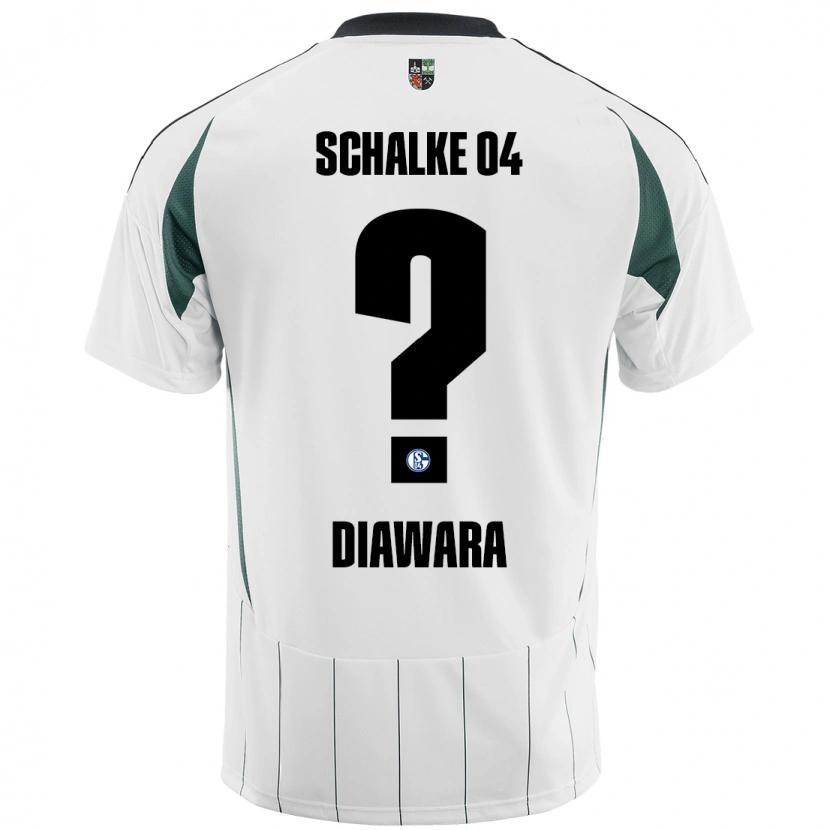 Danxen Mann Mamady Diawara #0 Hvit Grønn Bortetrøye Drakt Trøye 2024/25 Skjorter T-Skjorte