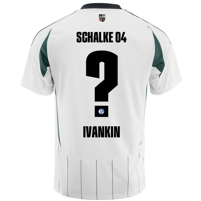 Danxen Mann Alexander Ivankin #0 Hvit Grønn Bortetrøye Drakt Trøye 2024/25 Skjorter T-Skjorte