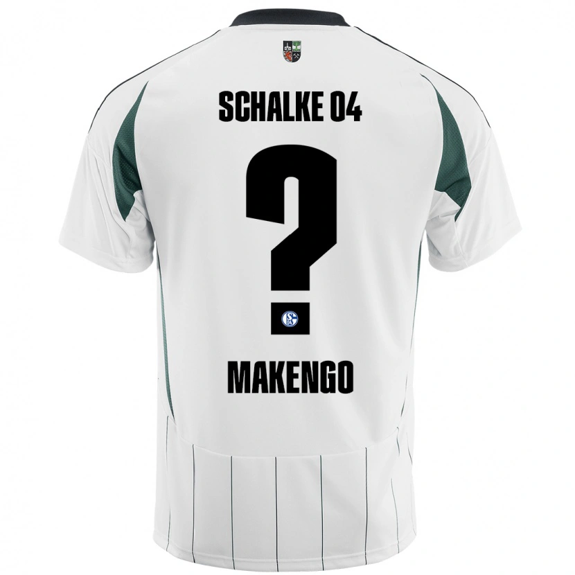 Danxen Mann Richard Makengo #0 Hvit Grønn Bortetrøye Drakt Trøye 2024/25 Skjorter T-Skjorte