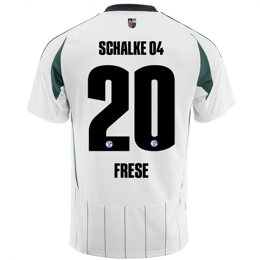 Danxen Mann Niklas Frese #20 Hvit Grønn Bortetrøye Drakt Trøye 2024/25 Skjorter T-Skjorte
