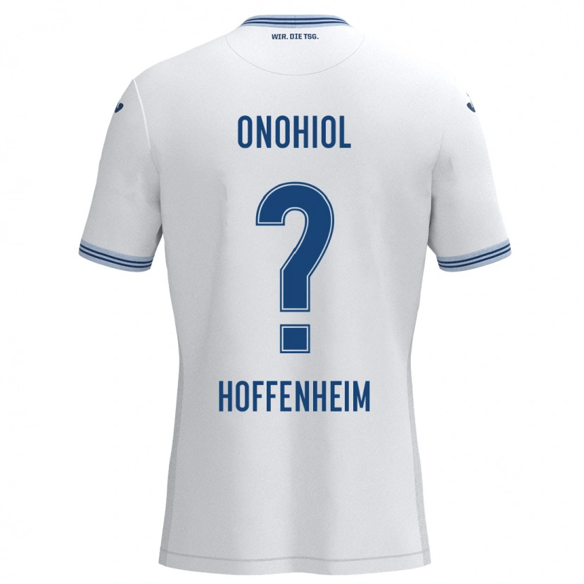 Danxen Mann Yannick Onohiol #0 Hvit Blå Bortetrøye Drakt Trøye 2024/25 Skjorter T-Skjorte