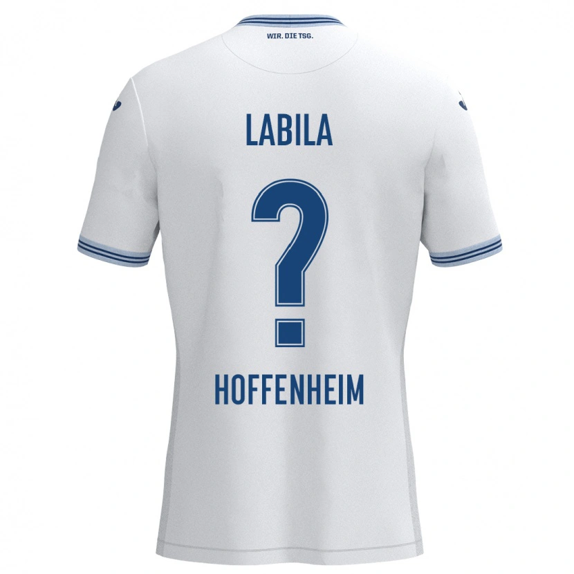Danxen Mann Daniel Labila #0 Hvit Blå Bortetrøye Drakt Trøye 2024/25 Skjorter T-Skjorte